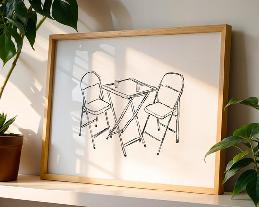Boteco art print by Anna Frangipani – Brazilian corner bar with cold beer