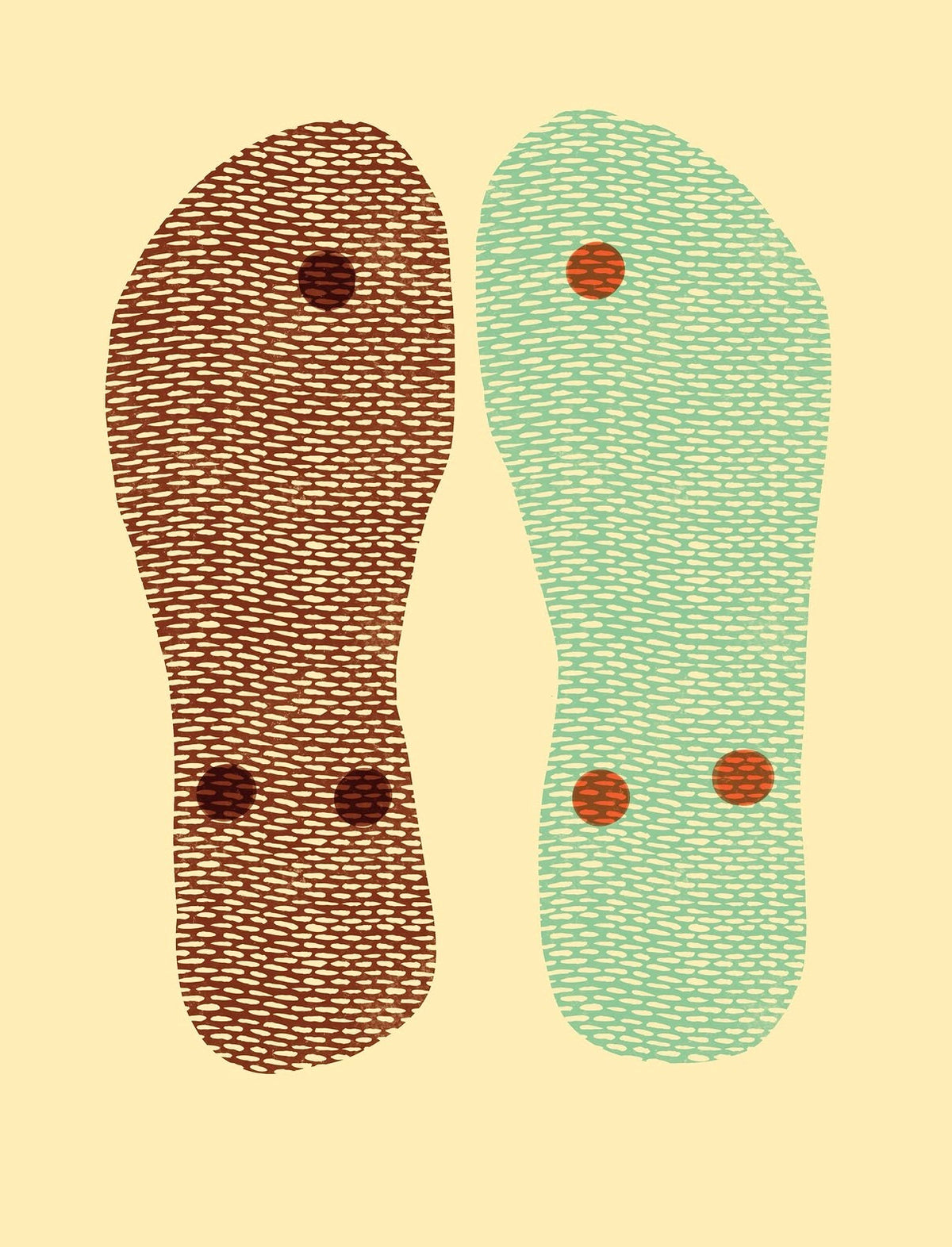 Havaianas art print by Anna Frangipani – styled view