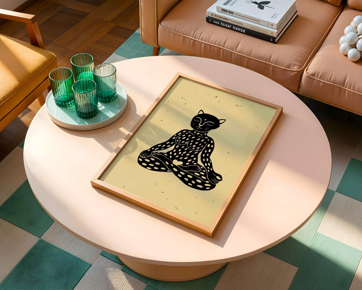 Meditative Jaguar Woman Art Print