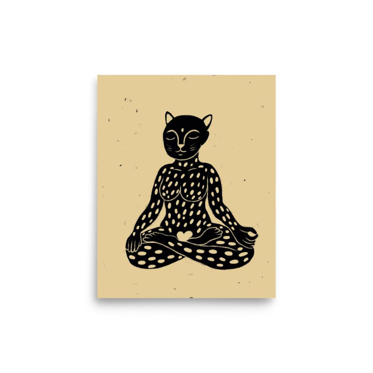 Meditative Jaguar Woman Art Print
